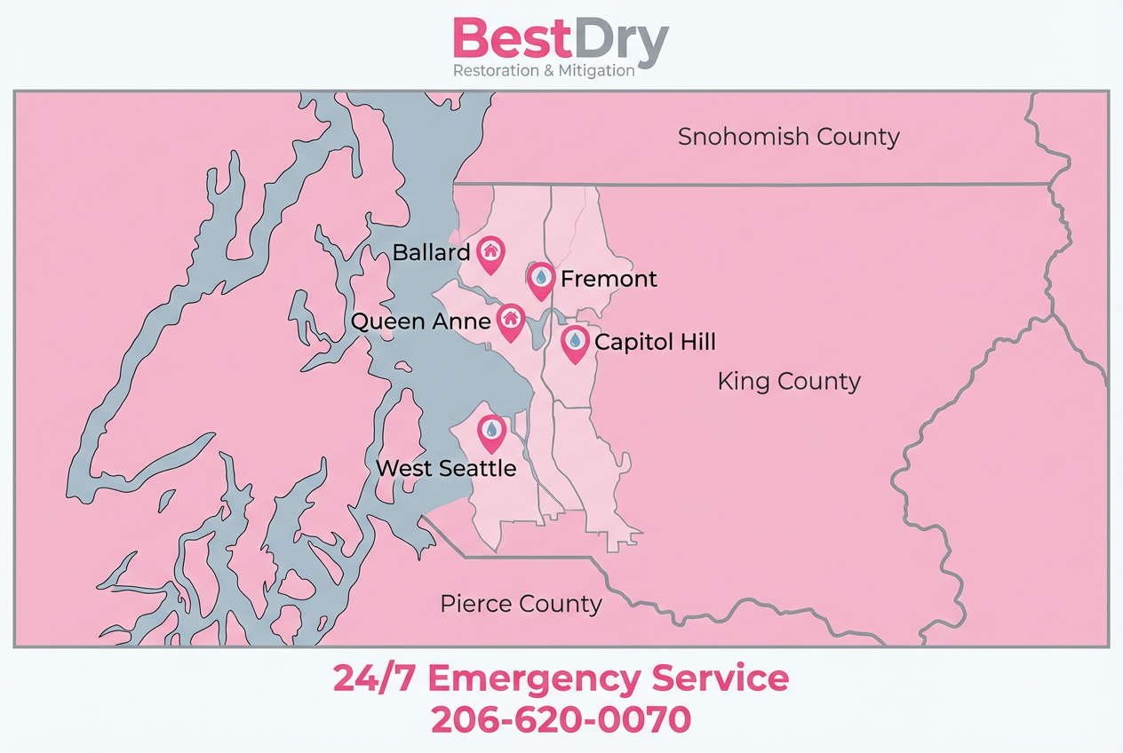BestDry service areas in Seattle and King County